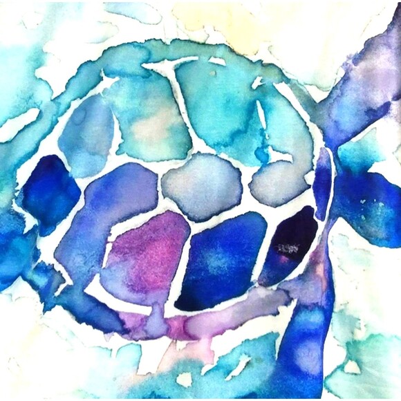 Sweatshirt Long Sleeve Crew Neck Pullover Polyester Sea Turtle Soft Slinky Sea - Picture 4 of 5